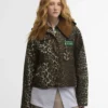 Barbour x GANNI Anorac cerat cu imprimeu leopard