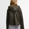 Barbour x GANNI Anorac cerat cu imprimeu leopard