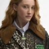 Barbour x GANNI Anorac cerat cu imprimeu leopard