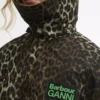 Barbour x GANNI Anorac cerat cu imprimeu leopard