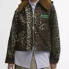 Barbour x GANNI Anorac cerat cu imprimeu leopard