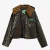 Barbour x GANNI Anorac cerat cu imprimeu leopard