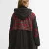 Barbour x GANNI Jacheta cerată cu volane în carouri