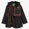 Barbour x GANNI Jacheta cerată cu volane în carouri