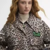 Barbour x GANNI Jacheta impermeabilă cu imprimeu leopard