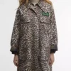 Barbour x GANNI Jacheta impermeabilă cu imprimeu leopard