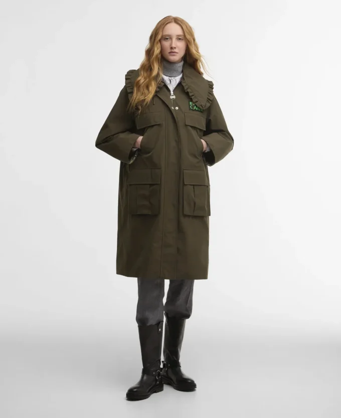 Barbour x GANNI Jacheta parka impermeabilă