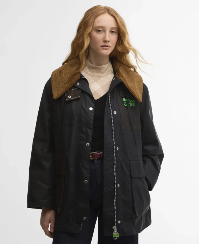 Barbour x GANNI Palton din pânză cerată