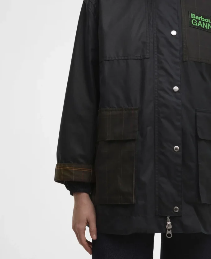 Barbour x GANNI Palton din pânză cerată