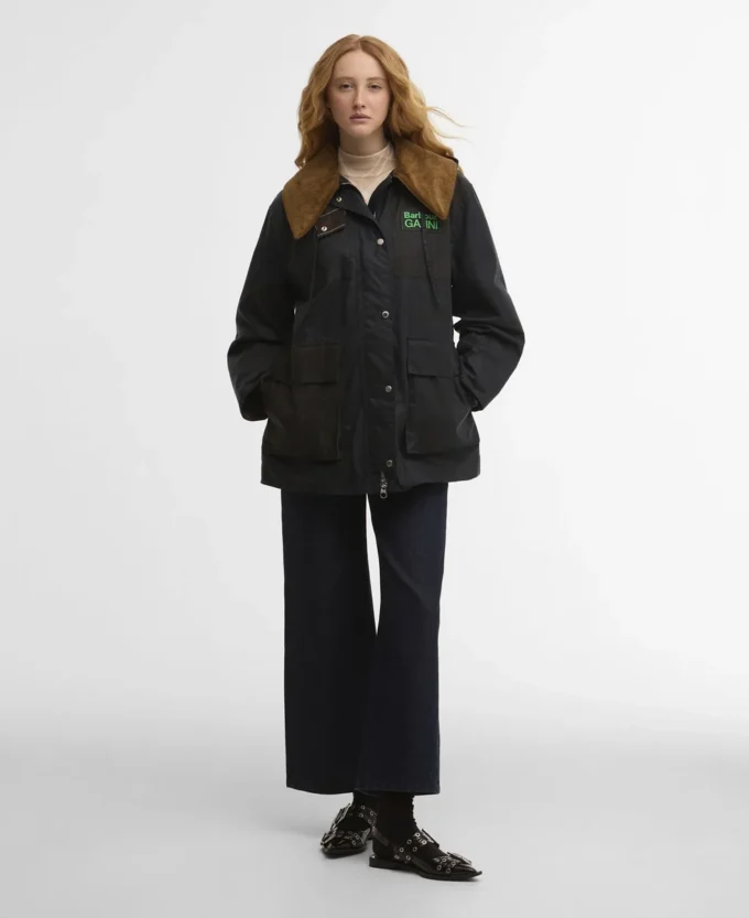 Barbour x GANNI Palton din pânză cerată