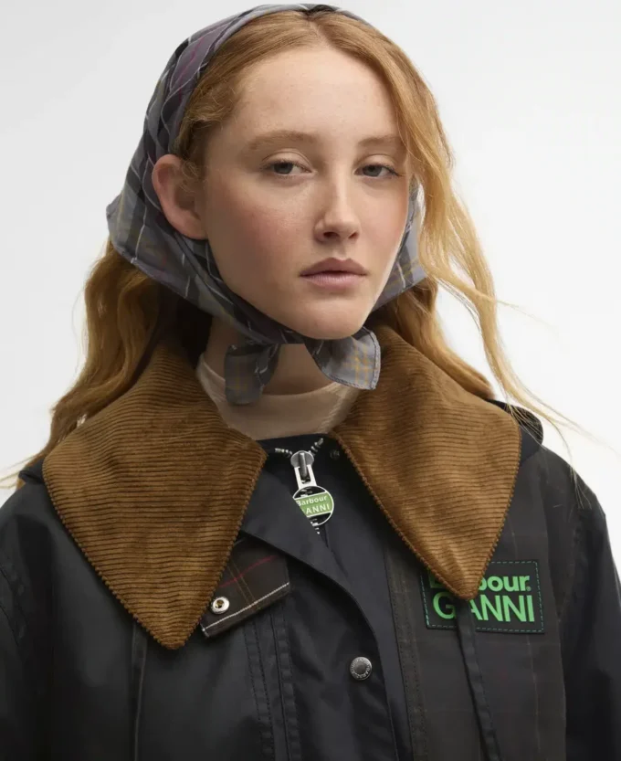 Barbour x GANNI Palton din pânză cerată