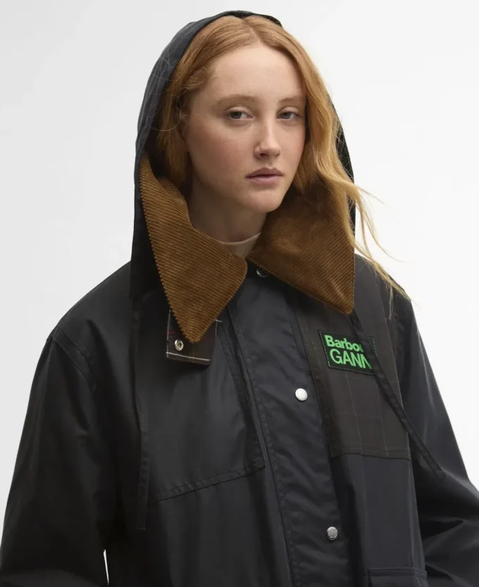 Barbour x GANNI Palton din pânză cerată