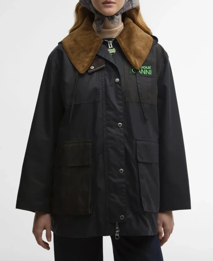 Barbour x GANNI Palton din pânză cerată
