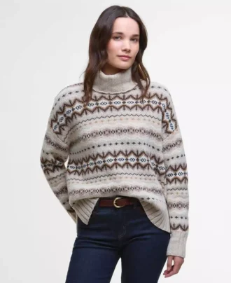 Pulover cu guler rulat Helen Fair Isle
