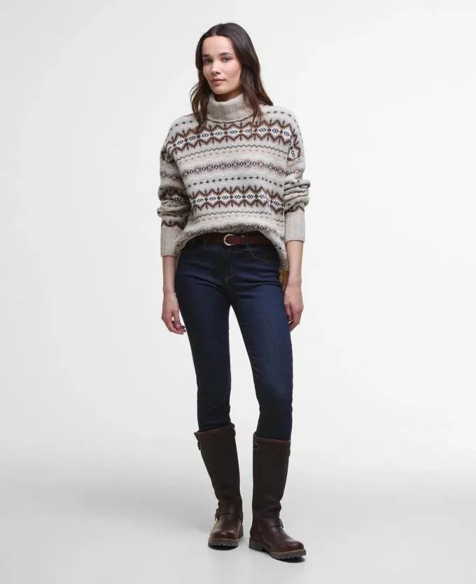 Pulover cu guler rulat Helen Fair Isle Pulover cu guler rulat Helen Fair Isle