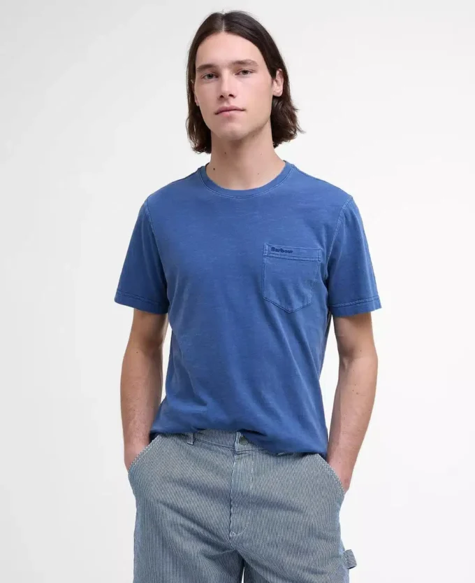 Tricou cu buzunar vopsit cu pigmenți Tricou cu buzunar vopsit cu pigmenți